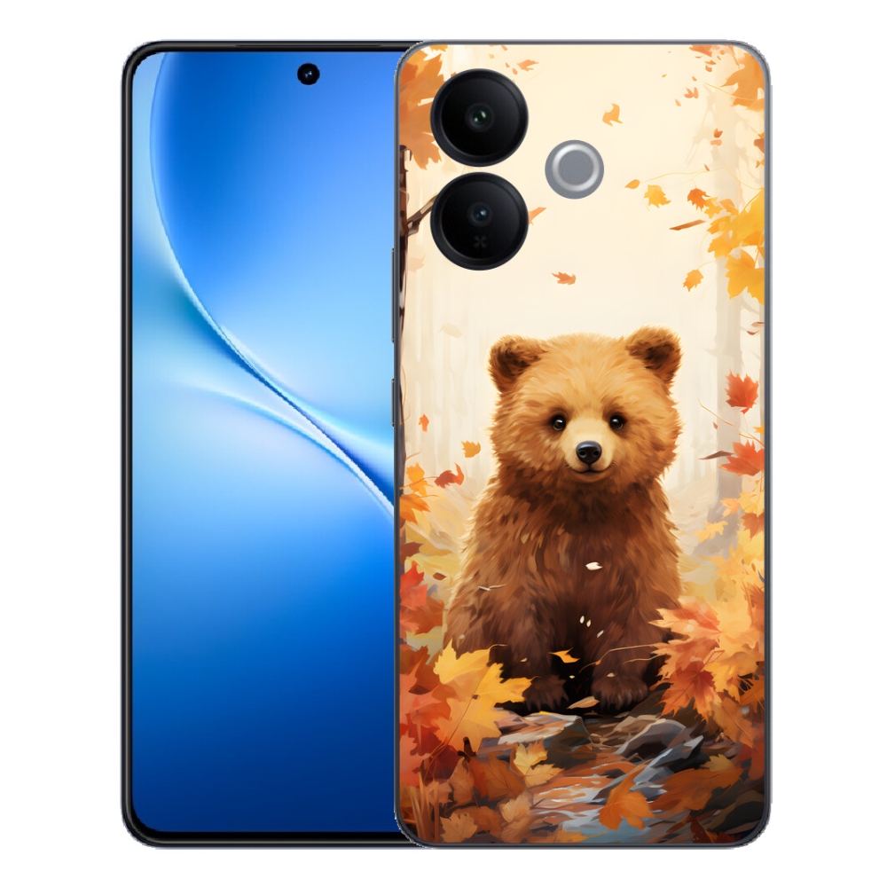 mmCase gél tok a Vivo V70 Lite 5G-hez – medve az erdőben