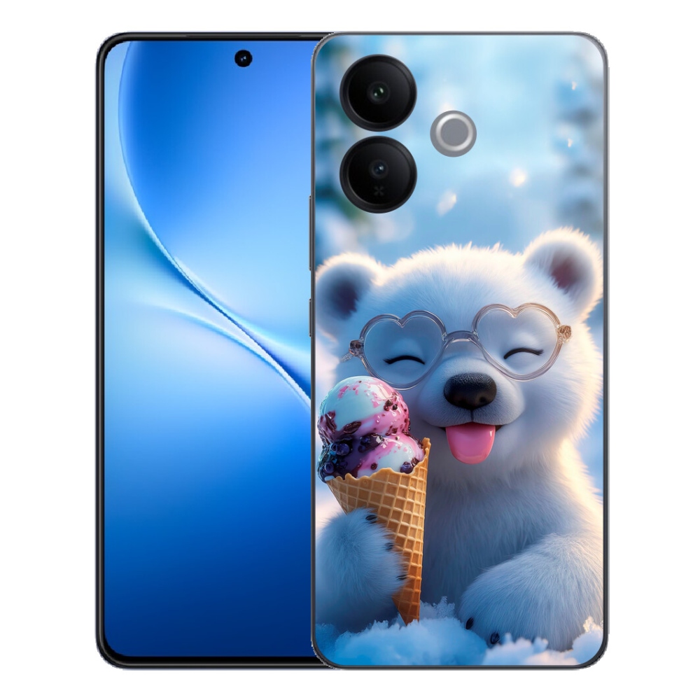 mmCase géltok a Vivo V70 Lite 5G-hez – mackó fagylalttal