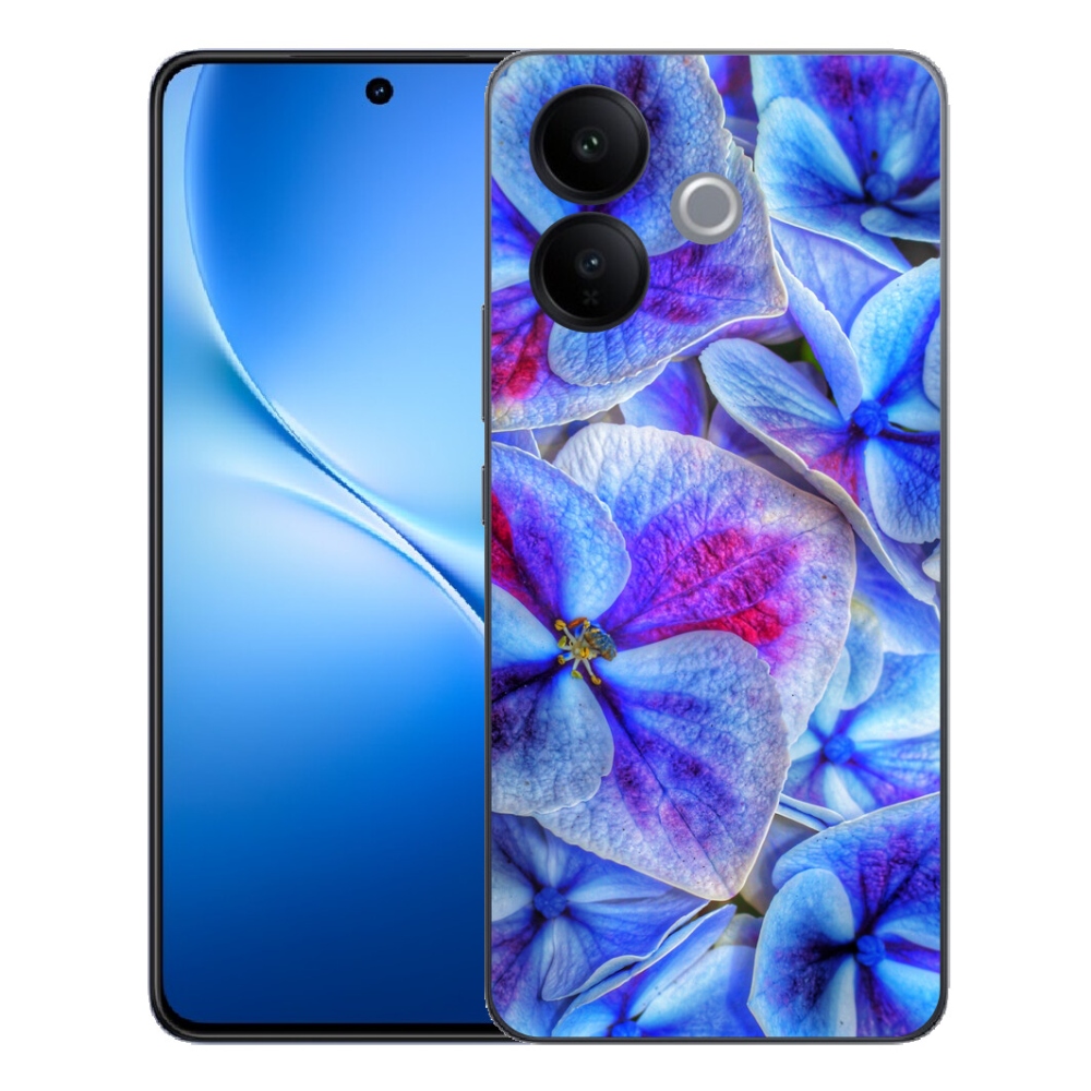 mmCase géltok a Vivo V70 Lite 5G-hez – kék virágok 1