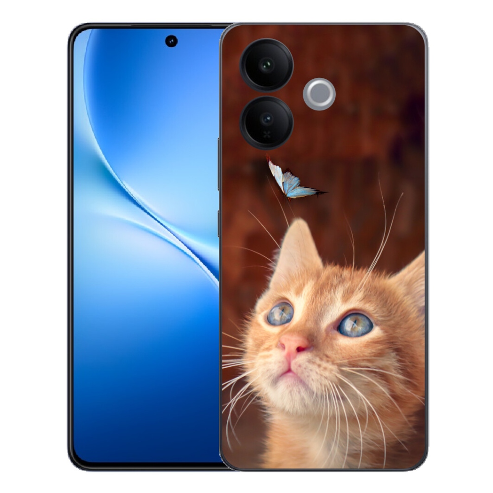 mmCase gél tok a Vivo V70 Lite 5G-hez – pillangó és cica