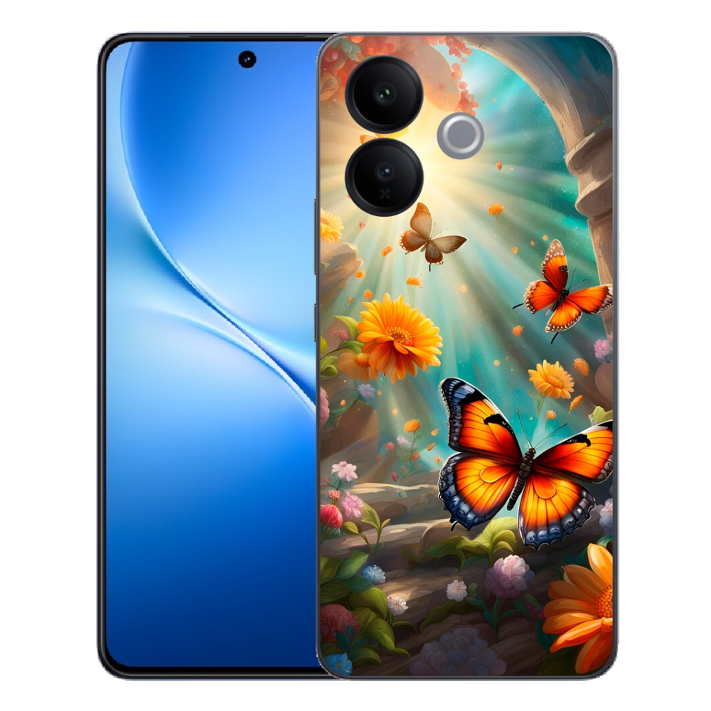mmCase gélhuzat a Vivo V70 Lite 5G-hez – pillangókert 2