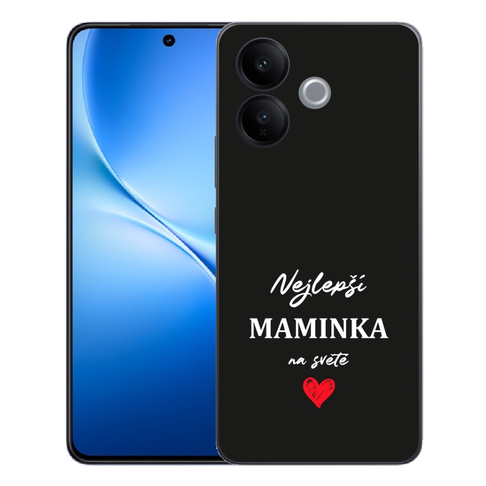 mmCase géltok a Vivo V70 Lite 5G-hez – „A legjobb anyuka 1” fekete háttérrel