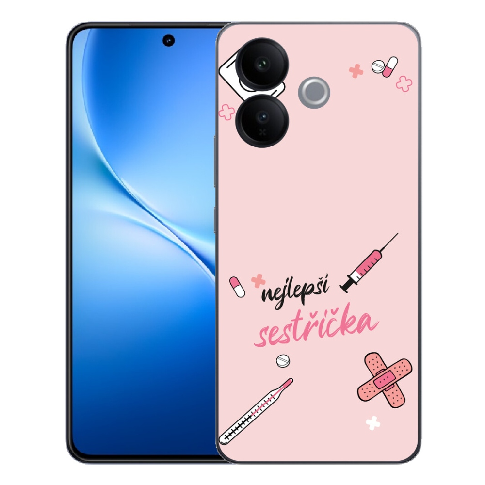 mmCase gél tok a Vivo V70 Lite 5G-hez – a rózsaszín háttér legjobb kiegészítője