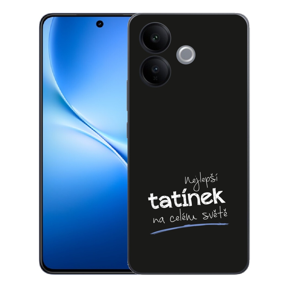 mmCase géltok a Vivo V70 Lite 5G-hez – „A legjobb apa” felirattal, fekete háttérrel