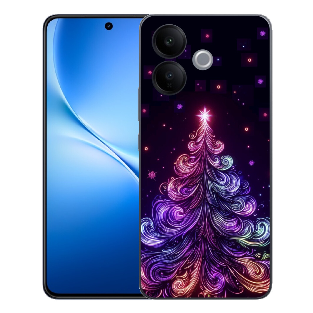 mmCase gél tok a Vivo V70 Lite 5G-hez – neon karácsonyfa 1