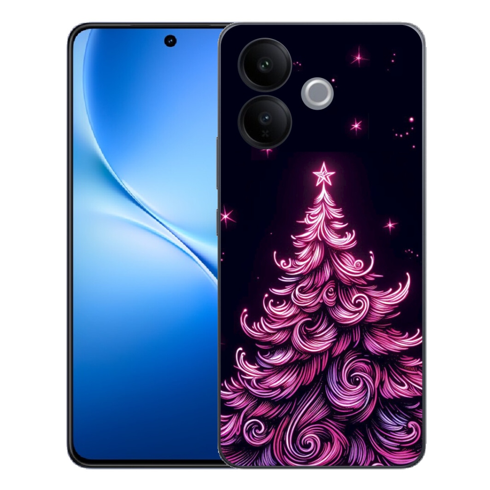 mmCase gél tok a Vivo V70 Lite 5G-hez – neon karácsonyfa 2