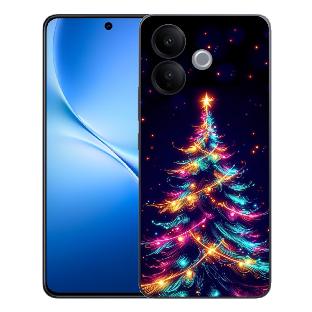 mmCase gél tok a Vivo V70 Lite 5G-hez – neon karácsonyfa