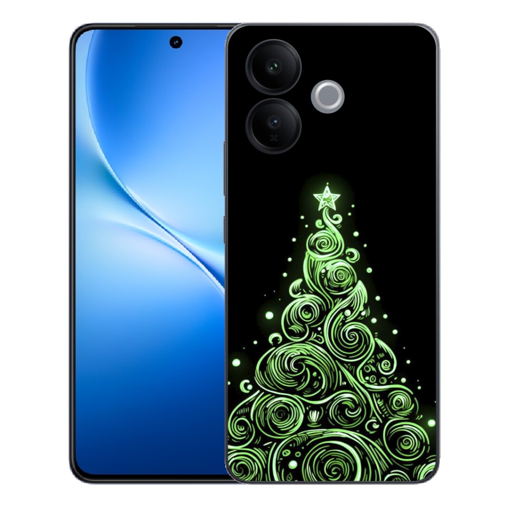 mmCase gél tok a Vivo V70 Lite 5G-hez – neon karácsonyfa 3