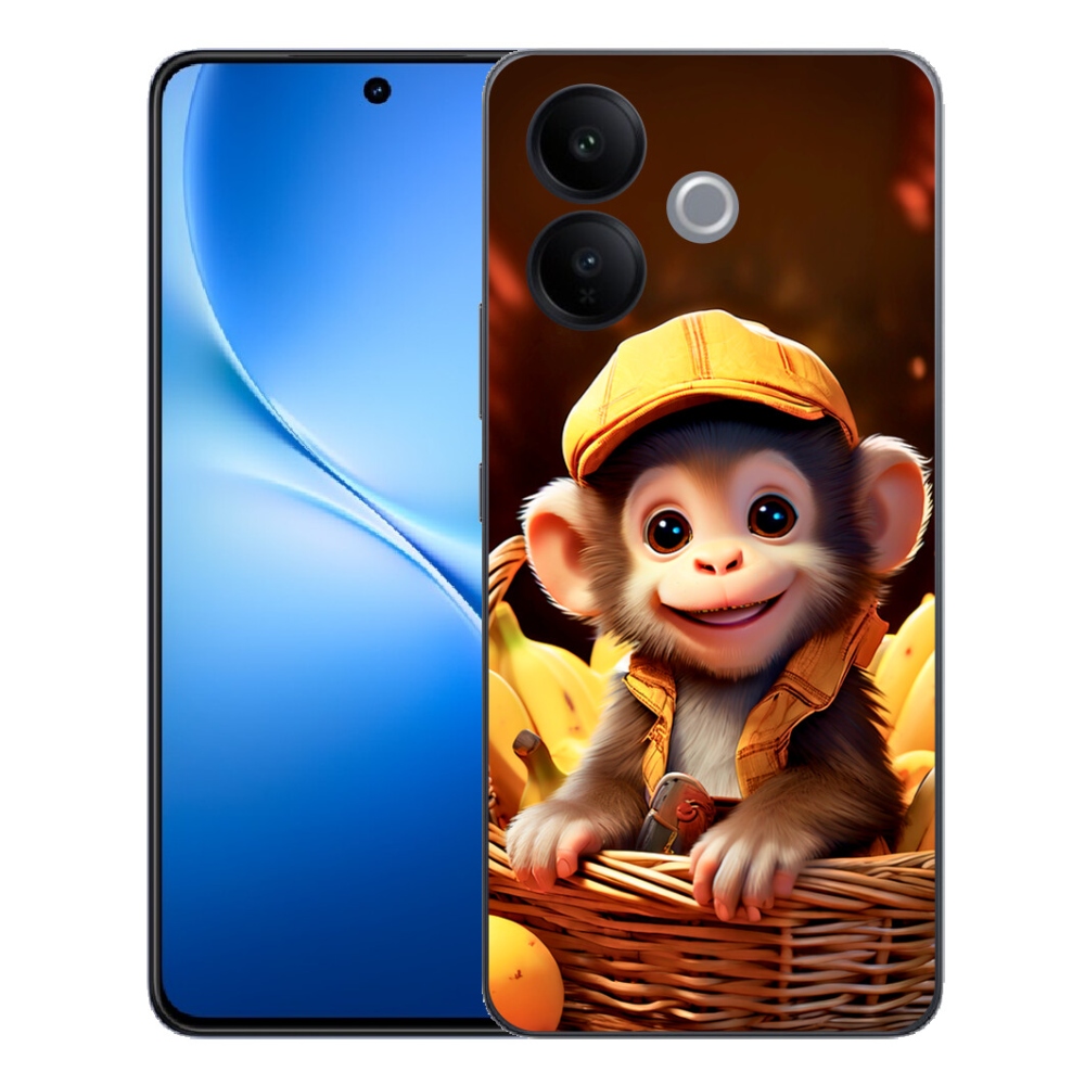 mmCase gél tok a Vivo V70 Lite 5G-hez – majom a kosárban