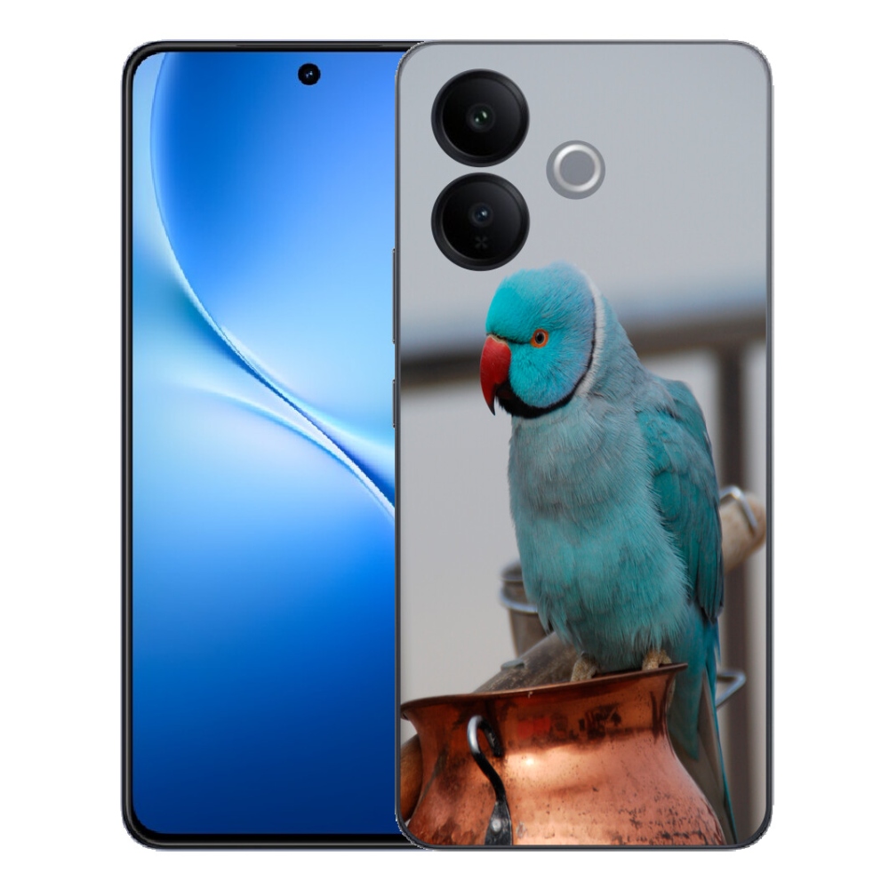 mmCase géltok a Vivo V70 Lite 5G-hez – kék alexandri papagáj