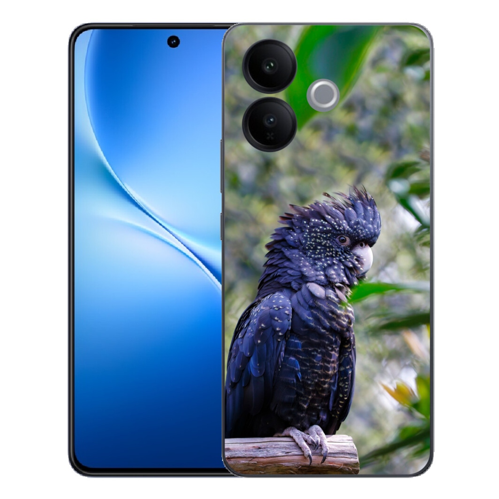 mmCase géltok a Vivo V70 Lite 5G-hez – fekete kakadu papagáj