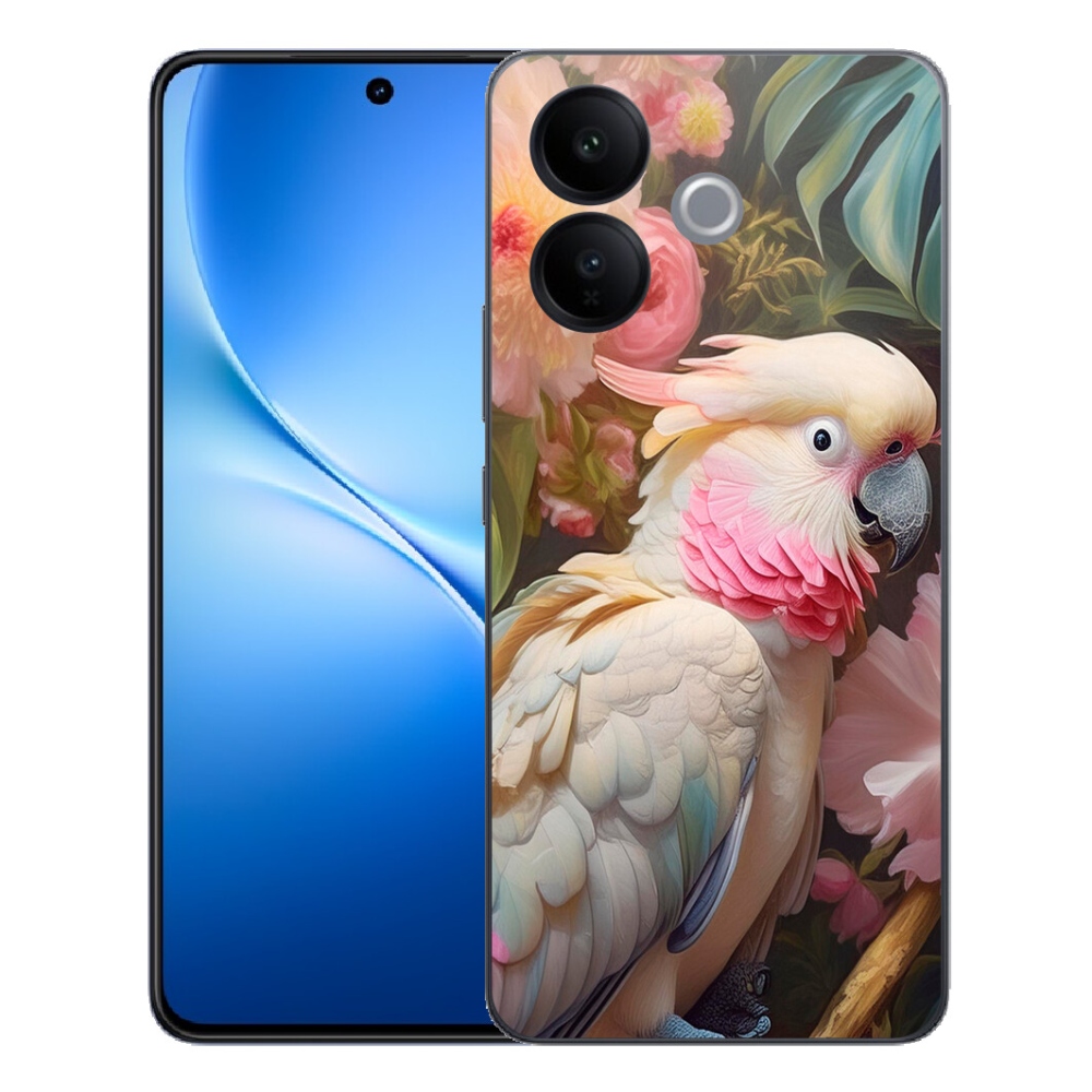 mmCase géltok a Vivo V70 Lite 5G-hez – rózsaszín kakadu papagáj 2
