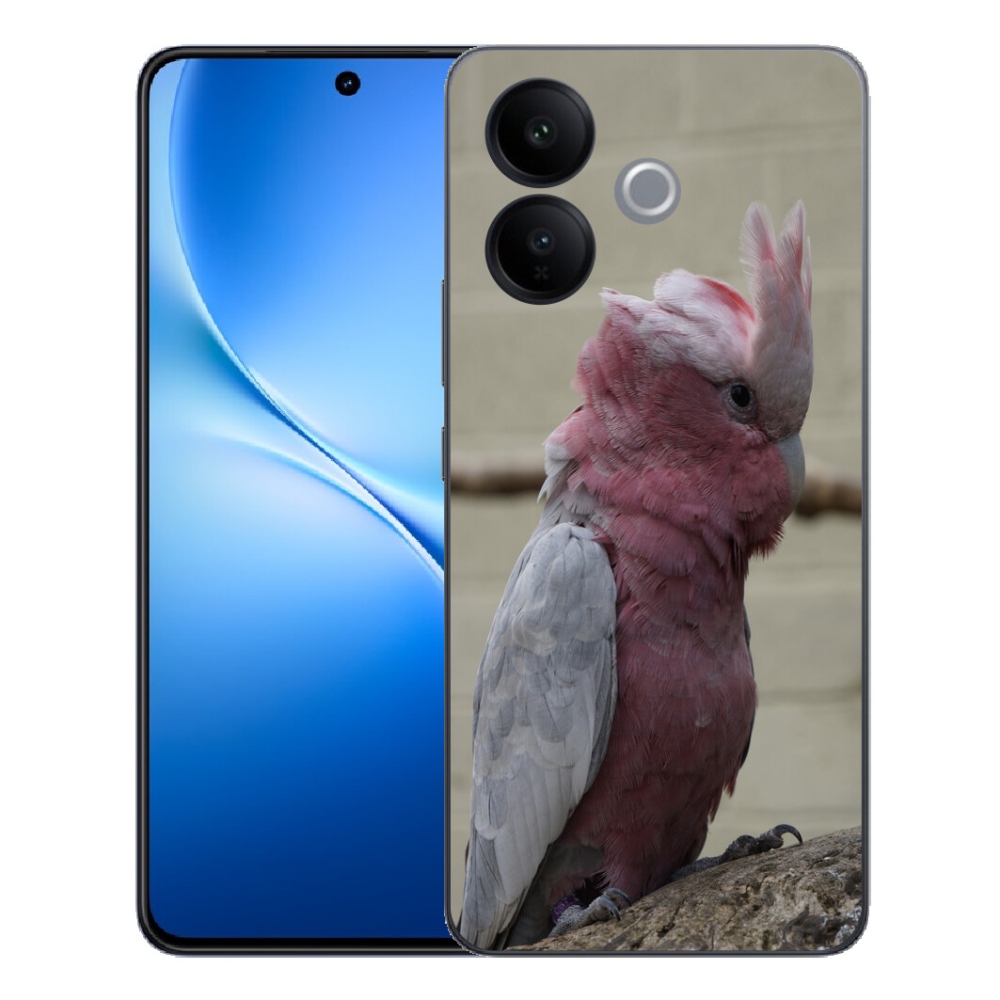 mmCase gél tok a Vivo V70 Lite 5G-hez – rózsaszín kakadu papagáj