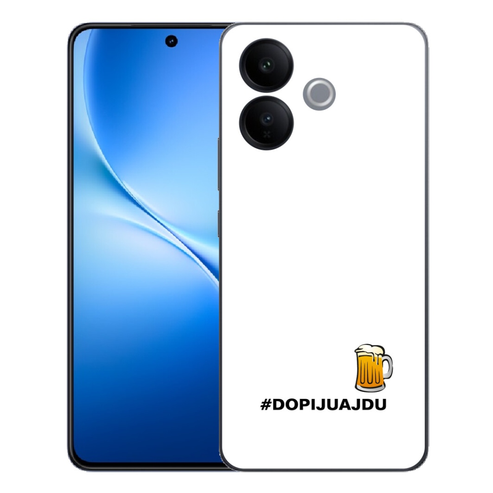 mmCase géltok a Vivo V70 Lite 5G-hez – sörös motívum, 1 db, fehér háttérrel