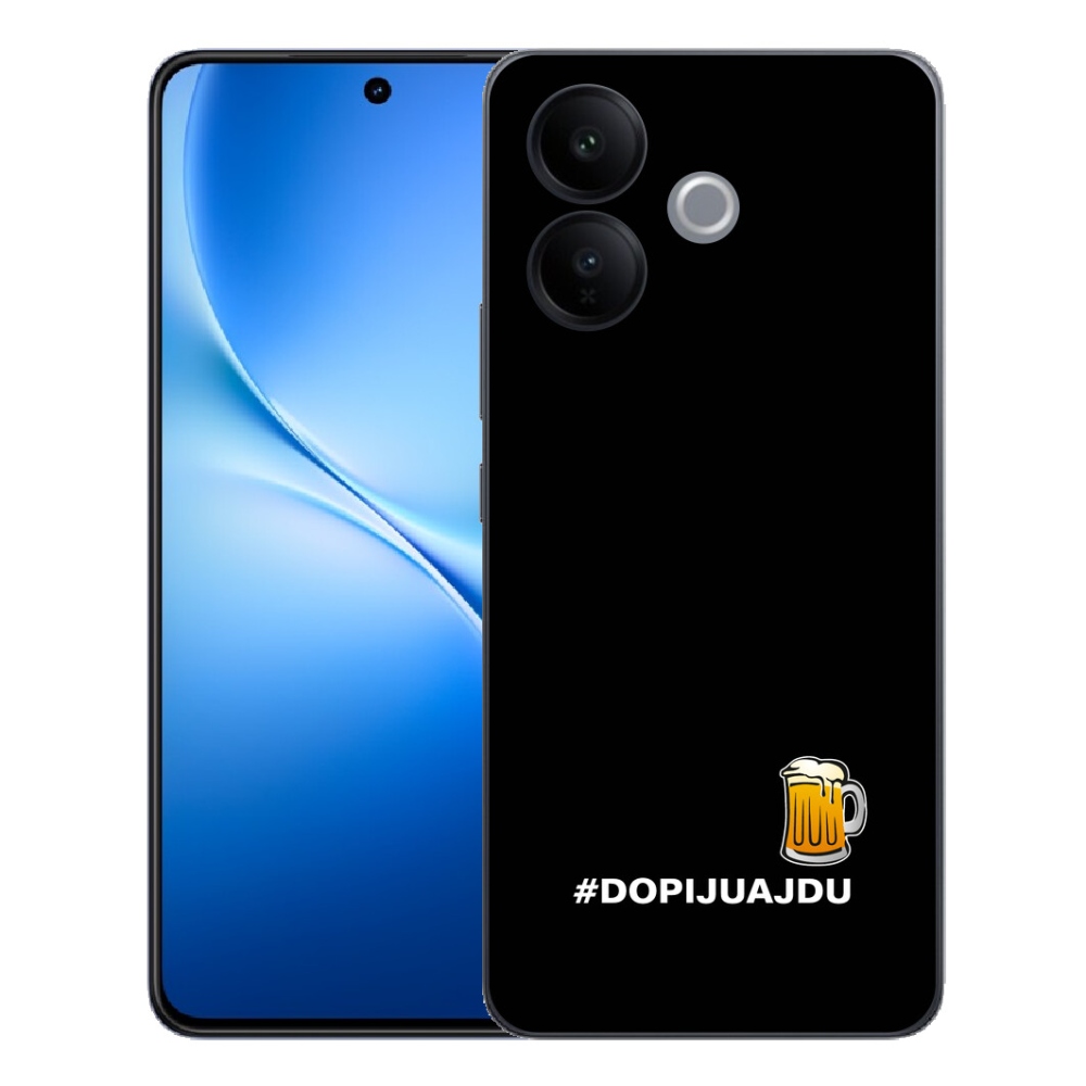 mmCase géltok a Vivo V70 Lite 5G-hez – sörös motívum, 1. változat, fekete háttér