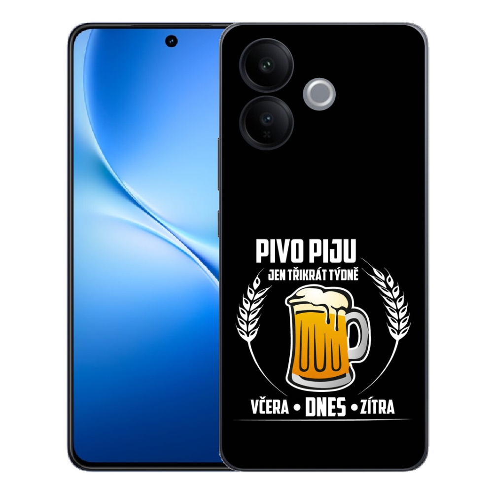 mmCase gél tok a Vivo V70 Lite 5G-hez – sörös motívum, fekete háttér