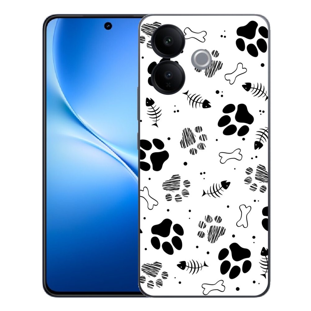 mmCase gél tok a Vivo V70 Lite 5G-hez – kutyus mancsok 1