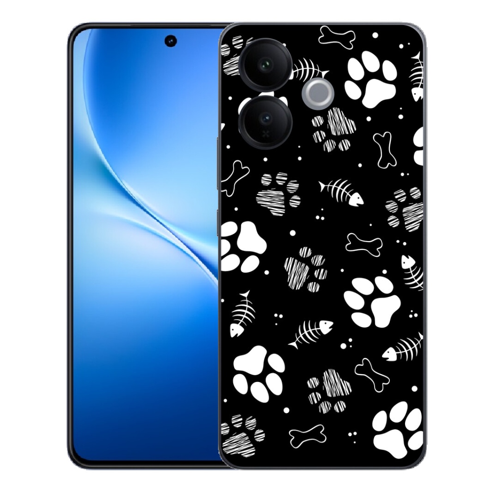 mmCase gél tok a Vivo V70 Lite 5G-hez – kutyus mancsok