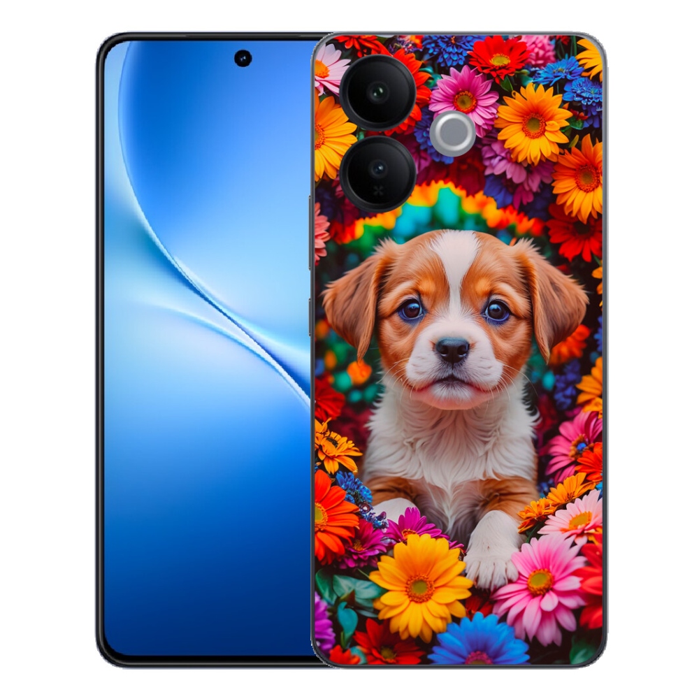 mmCase gél tok a Vivo V70 Lite 5G-hez – aranyos kiskutya