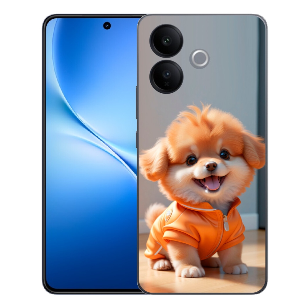 mmCase géltok a Vivo V70 Lite 5G-hez – aranyos pomerániai pulóverben