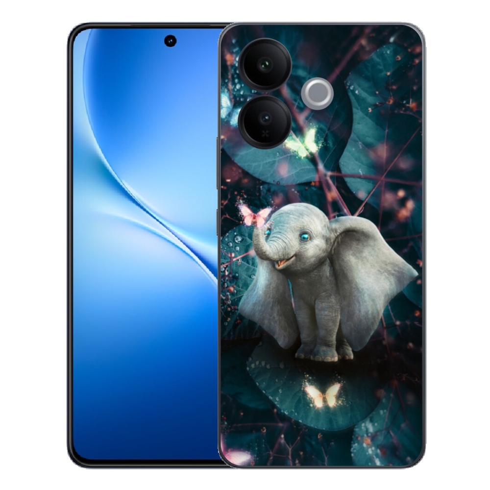 mmCase gél tok a Vivo V70 Lite 5G-hez – aranyos elefánt