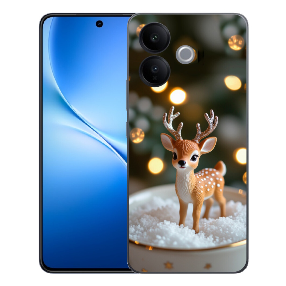 mmCase gél tok a Vivo V70 Lite 5G-hez – aranyos karácsonyi szarvas