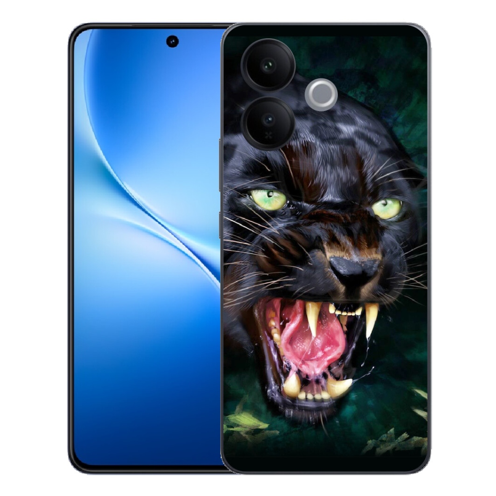 mmCase géltok a Vivo V70 Lite 5G-hez – dühös fekete párduc