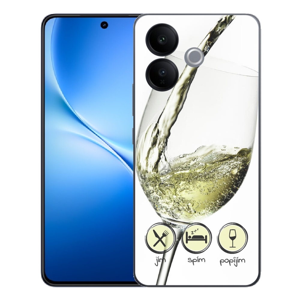 mmCase gél tok a Vivo V70 Lite 5G-hez – fehérboros pohár