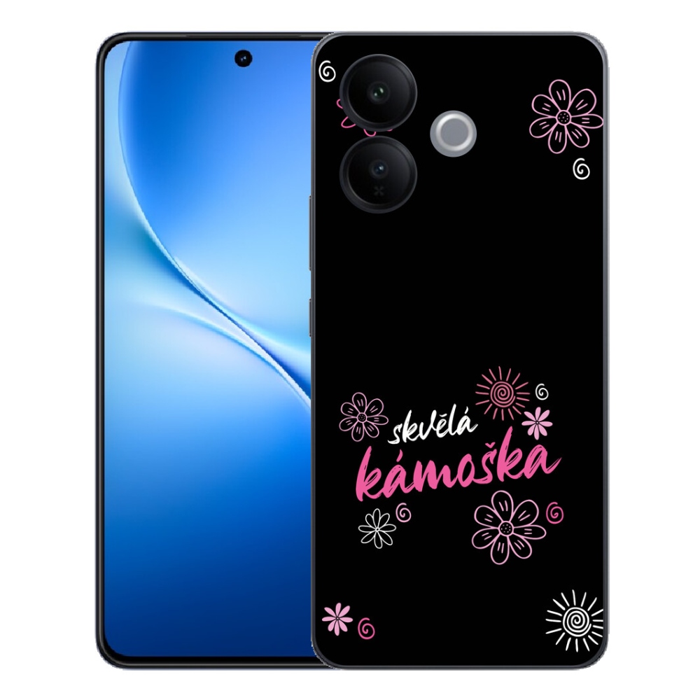 mmCase gél tok a Vivo V70 Lite 5G-hez – remek kiegészítő a fekete háttérhez