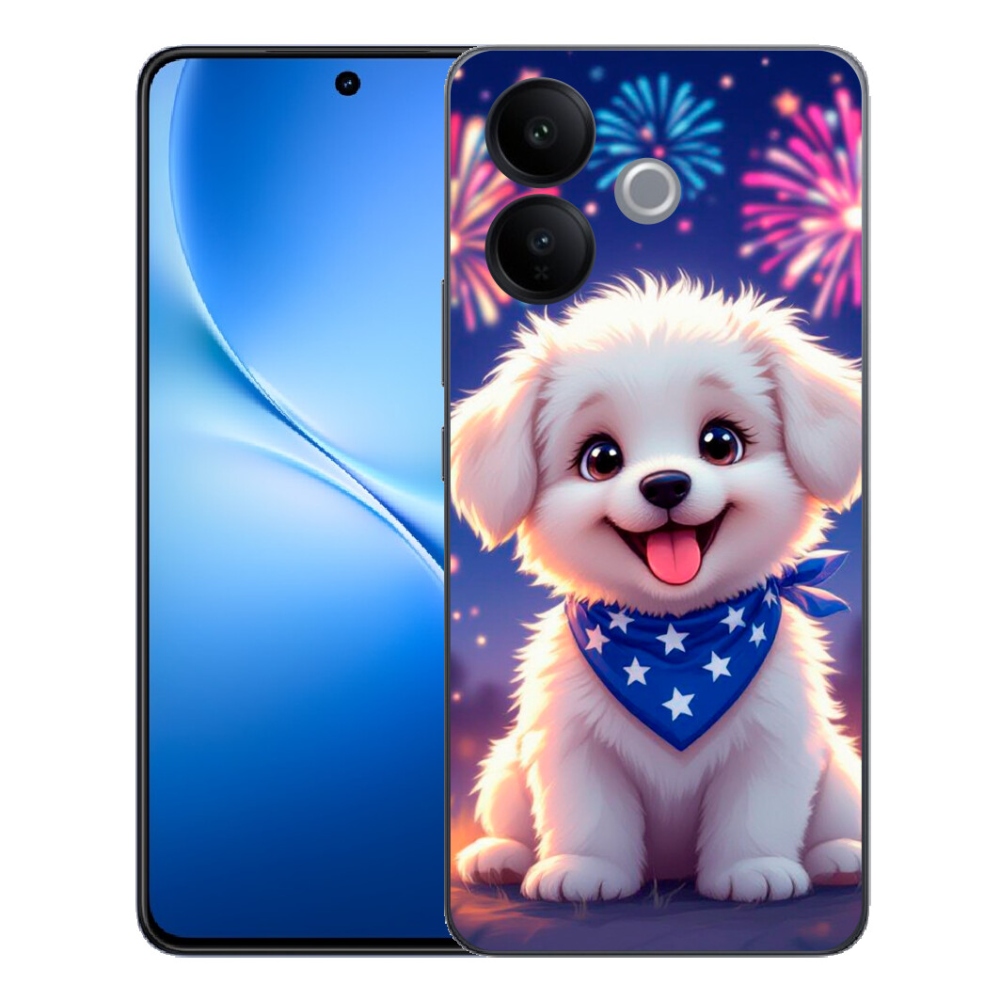 mmCase gél tok a Vivo V70 Lite 5G-hez – ünnepi kiskutya