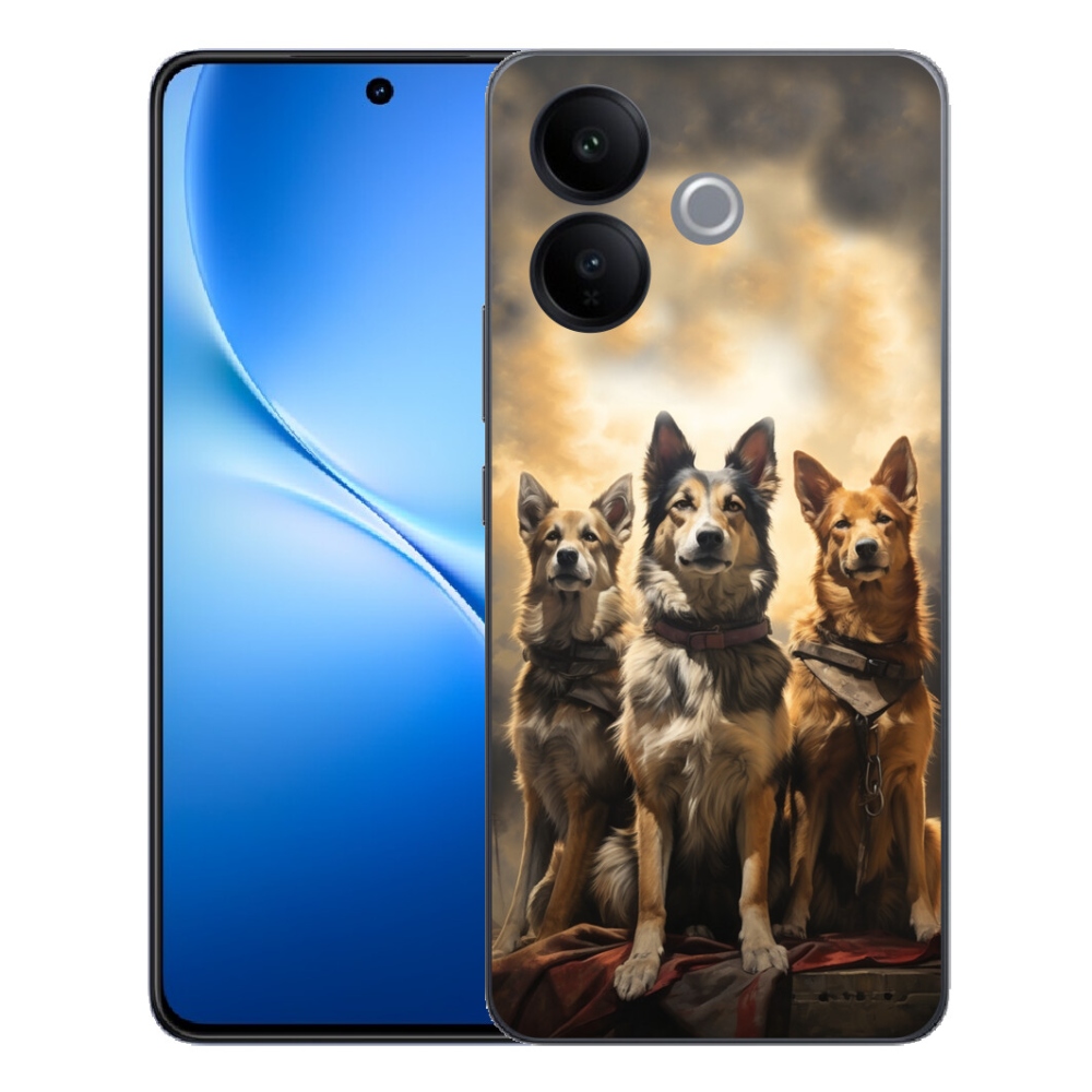 mmCase géltok a Vivo V70 Lite 5G-hez – három kutyus