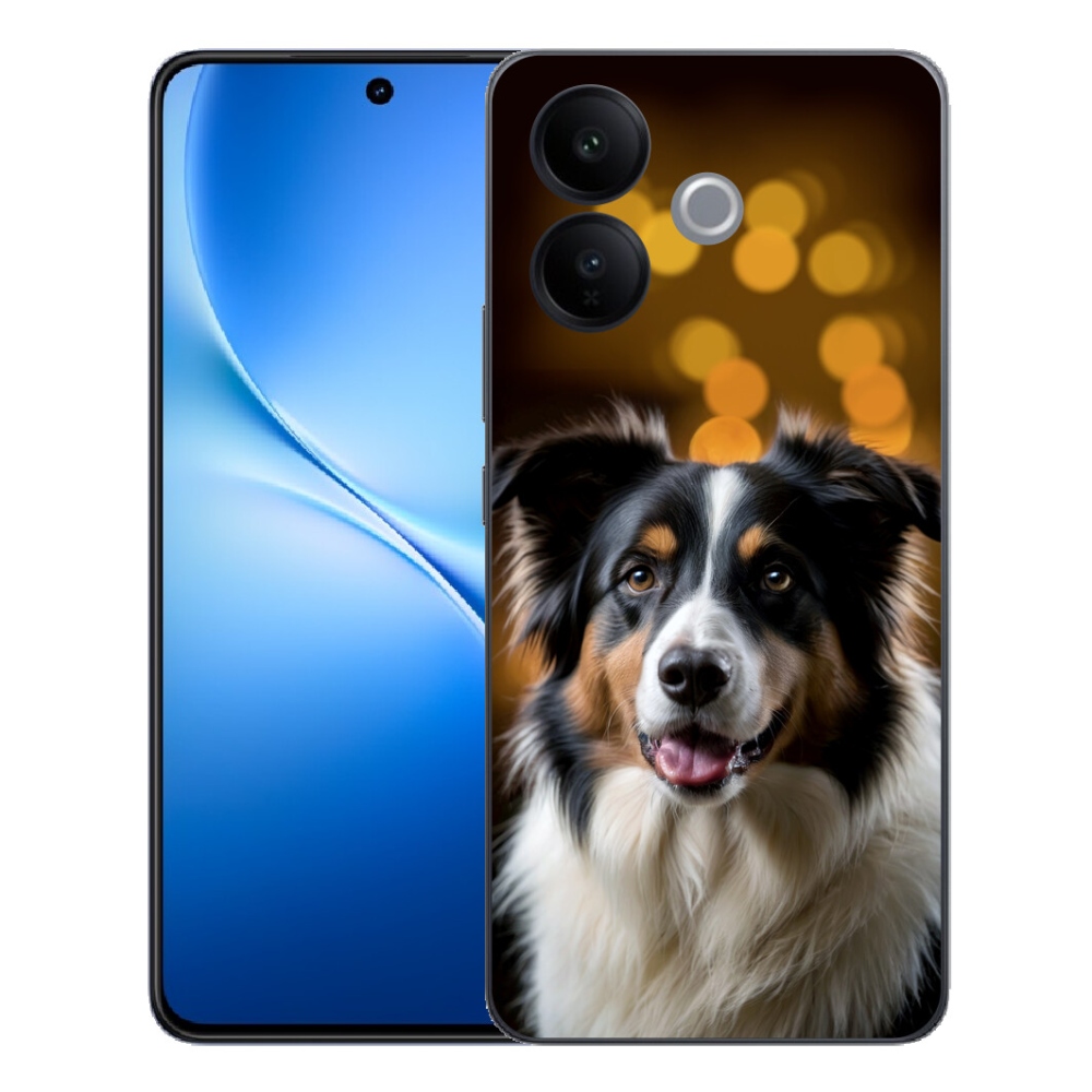 mmCase gél tok a Vivo V70 Lite 5G-hez – mosolygós ausztrál juhászkutya