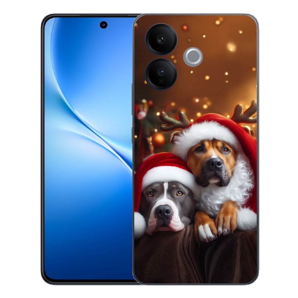 mmCase gél tok a Vivo V70 Lite 5G-hez – karácsonyi kutyák