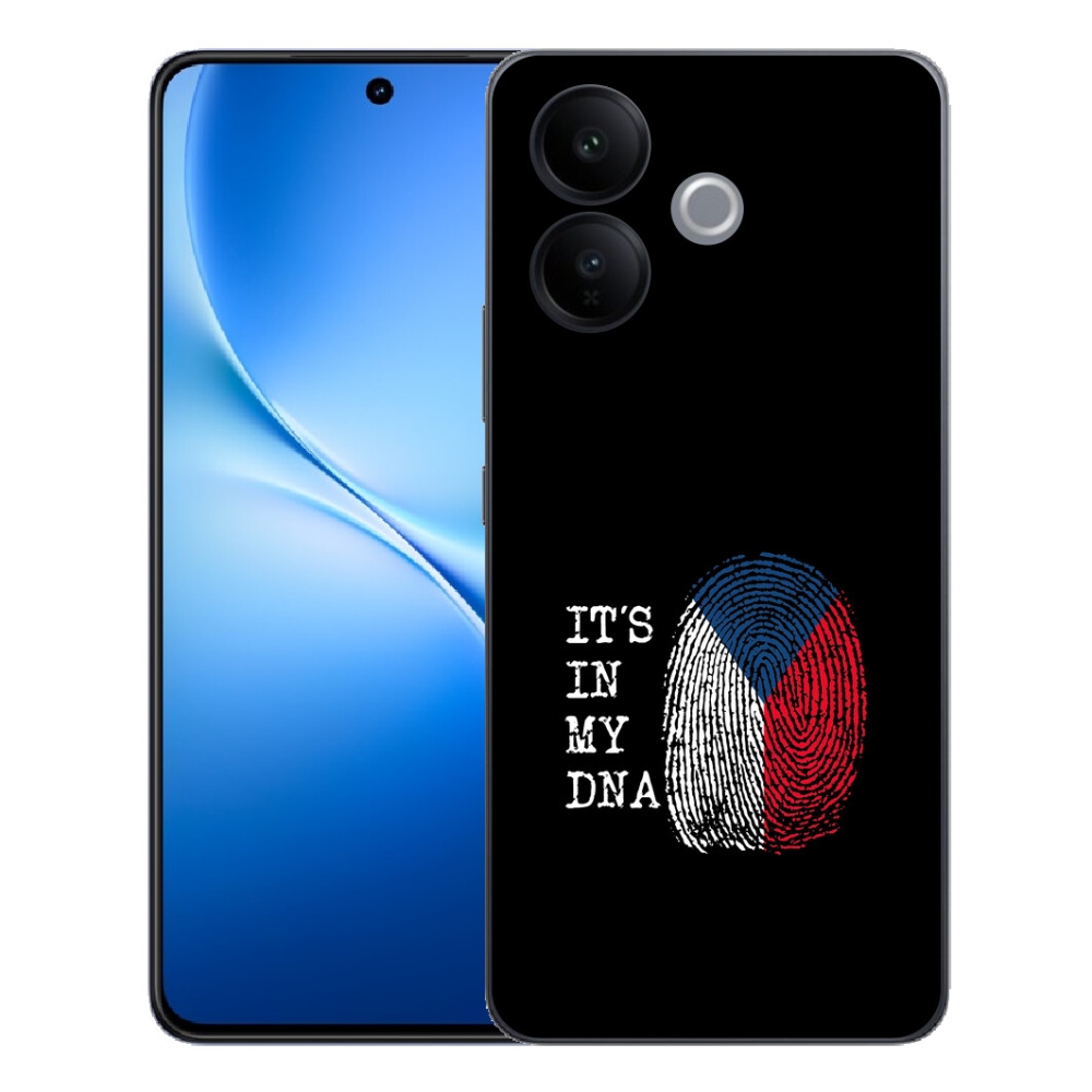 mmCase géltok a Vivo V70 Lite 5G-hez – zászló, ujjlenyomat, fekete háttér