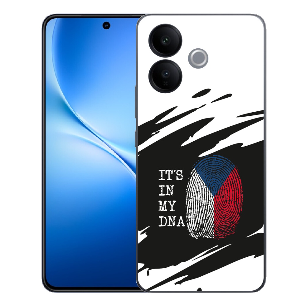mmCase géltok a Vivo V70 Lite 5G-hez – zászló, ujjlenyomat, fekete-fehér háttér