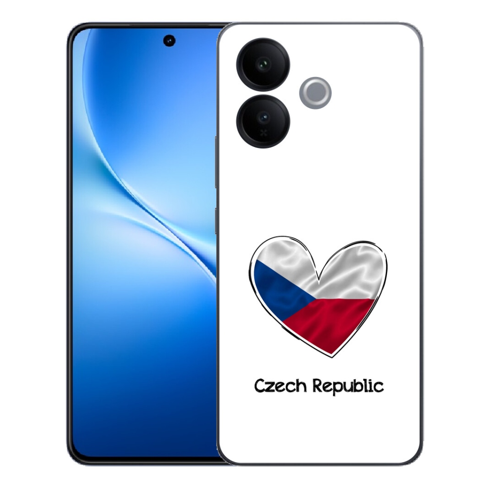 mmCase géltok a Vivo V70 Lite 5G-hez – zászló, szív, fehér háttér