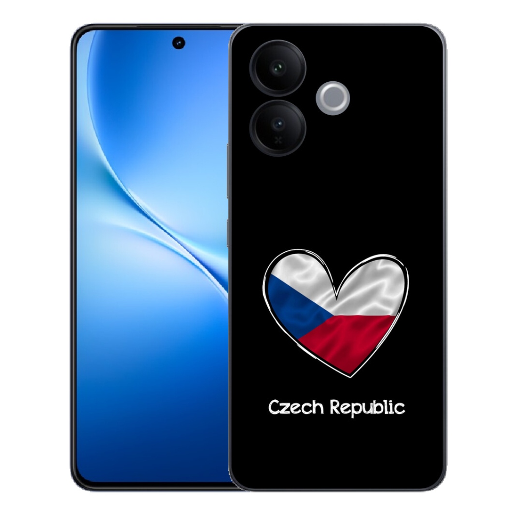 mmCase géltok a Vivo V70 Lite 5G-hez – zászló, szív, fekete háttér