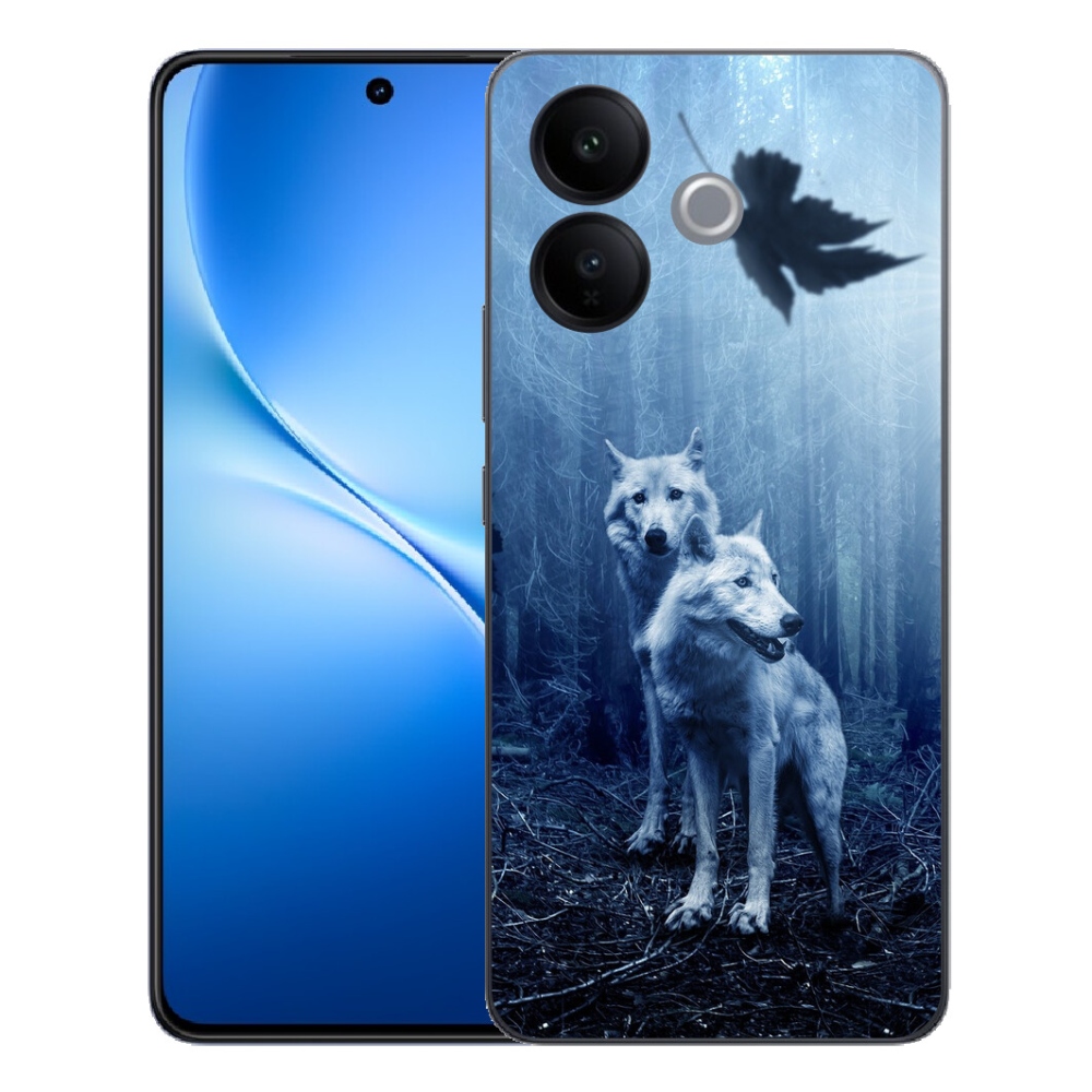 mmCase géltok a Vivo V70 Lite 5G-hez – farkasok az erdőben