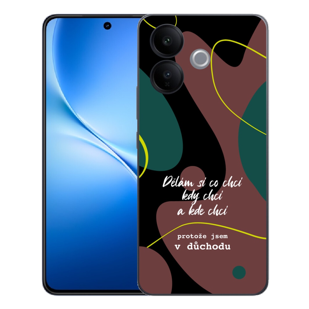 mmCase géltok a Vivo V70 Lite 5G-hez – vicces felirat, 10 fekete háttér