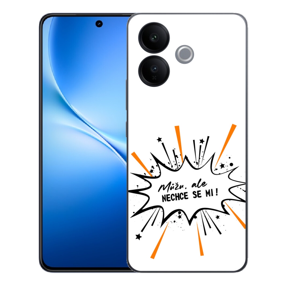 mmCase géltok a Vivo V70 Lite 5G-hez – vicces felirat, 11, fehér háttér