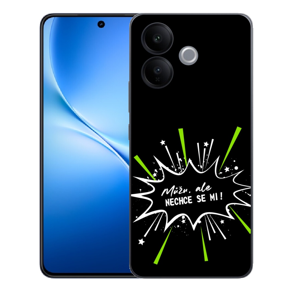 mmCase géltok a Vivo V70 Lite 5G-hez – vicces felirat, 11, fekete háttér