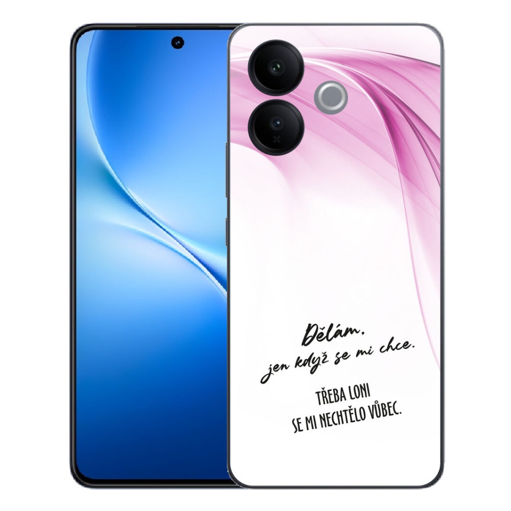 mmCase géltok a Vivo V70 Lite 5G-hez – vicces felirat, 12 fehér háttér