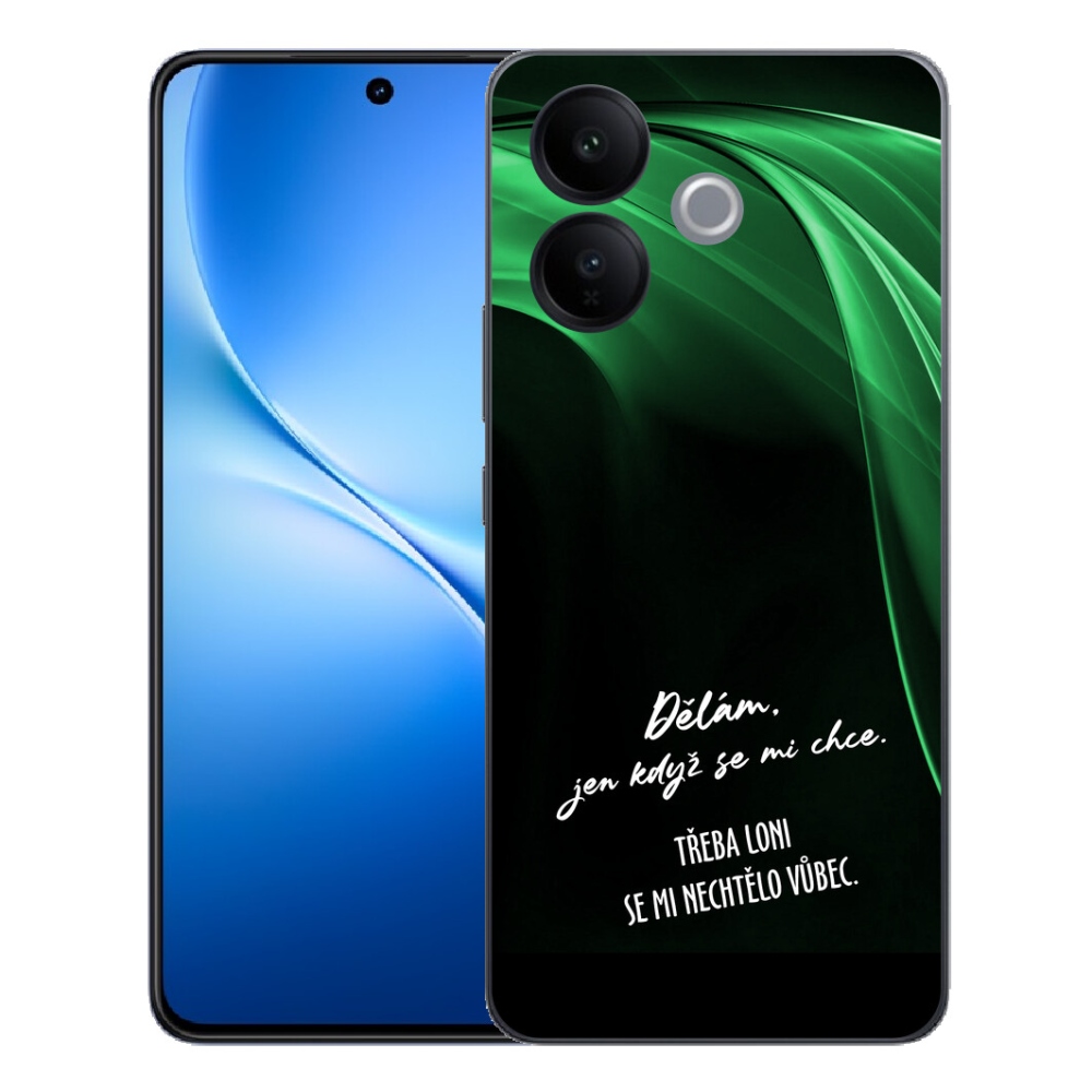 mmCase géltok a Vivo V70 Lite 5G-hez – vicces felirat, 12 fekete háttér