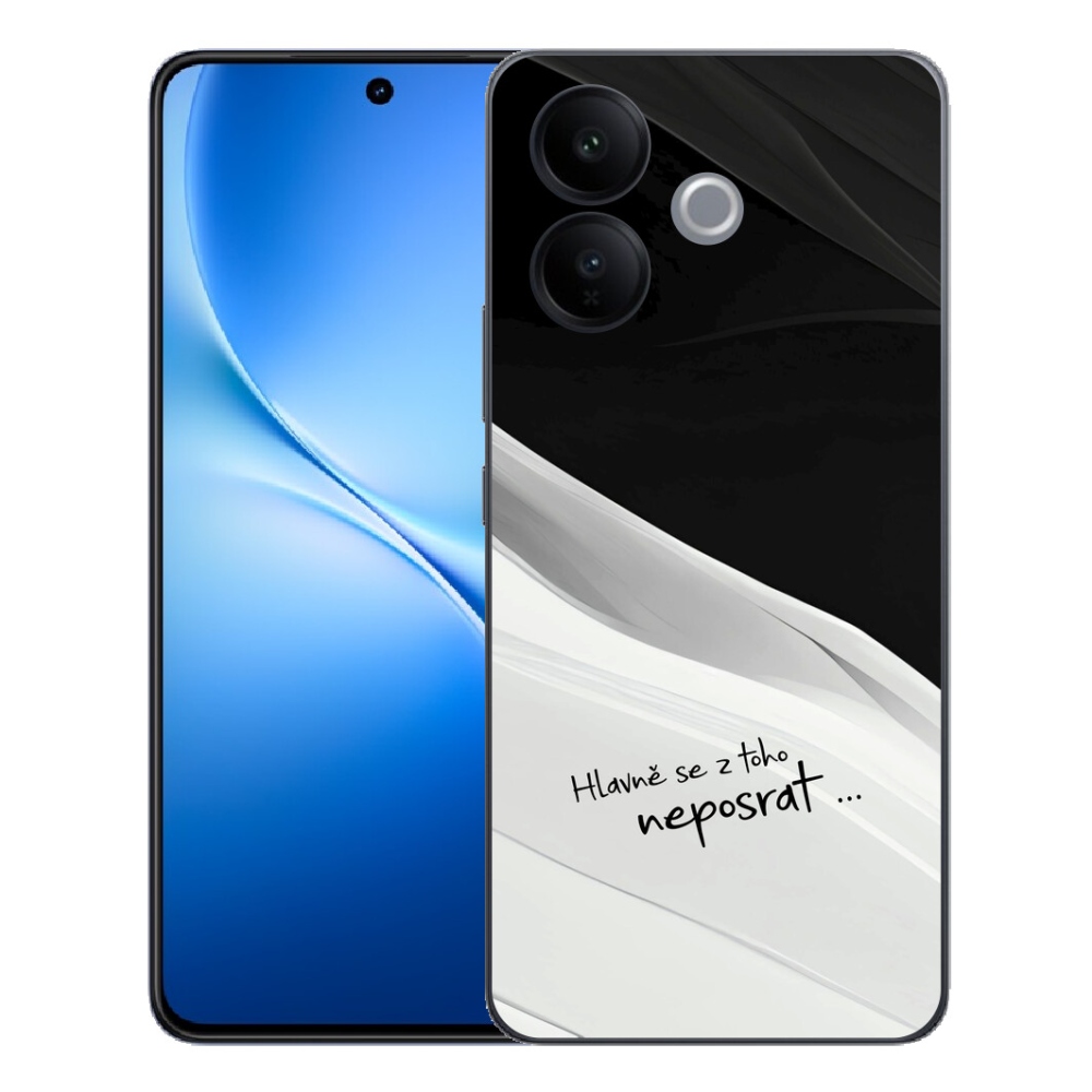 mmCase géltok a Vivo V70 Lite 5G-hez – vicces felirat, 13 fekete-fehér háttér