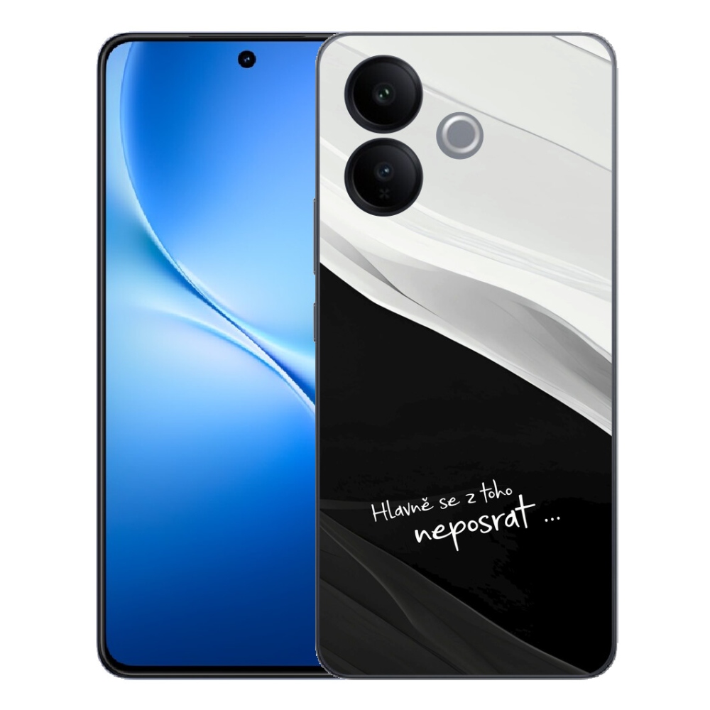 mmCase gél tok a Vivo V70 Lite 5G-hez – vicces szöveg, 13 fekete-fehér háttér