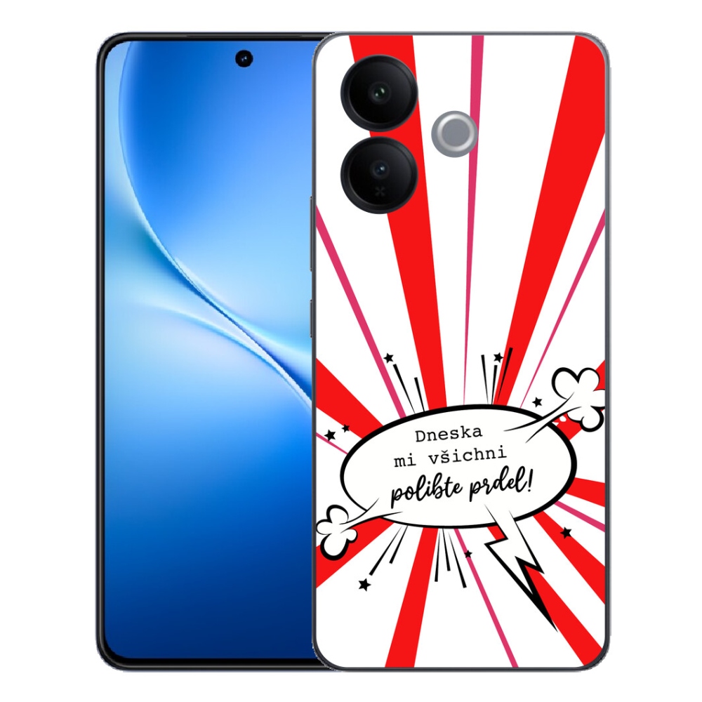 mmCase gél tok a Vivo V70 Lite 5G-hez – vicces felirat, 15 fehér háttér
