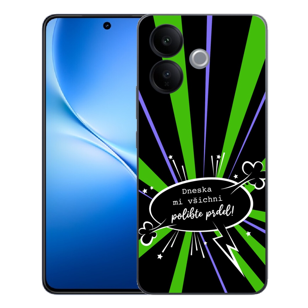 mmCase géltok a Vivo V70 Lite 5G-hez – vicces felirat, 15, fekete háttér