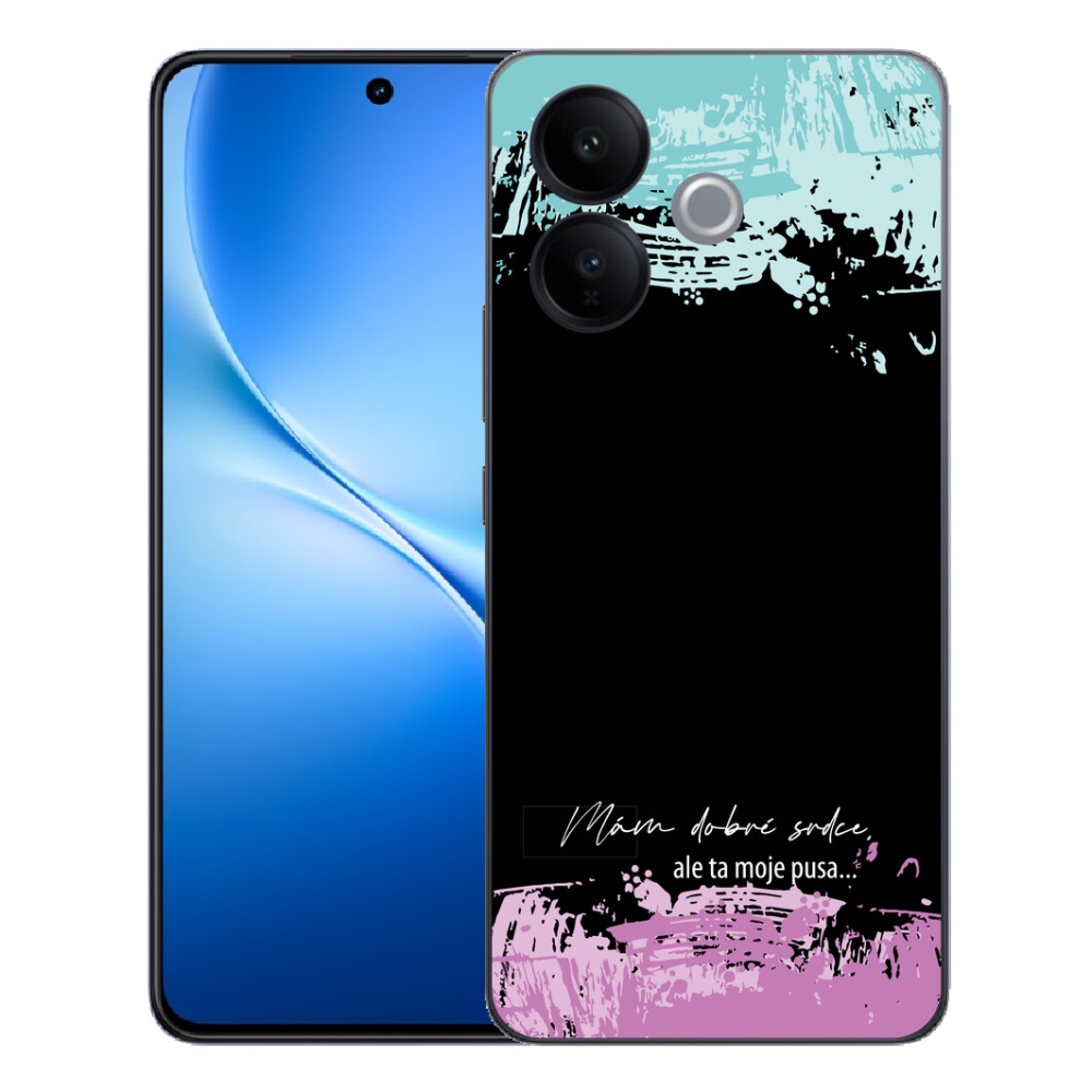 mmCase géltok a Vivo V70 Lite 5G-hez – vicces felirat, 3 fekete háttér