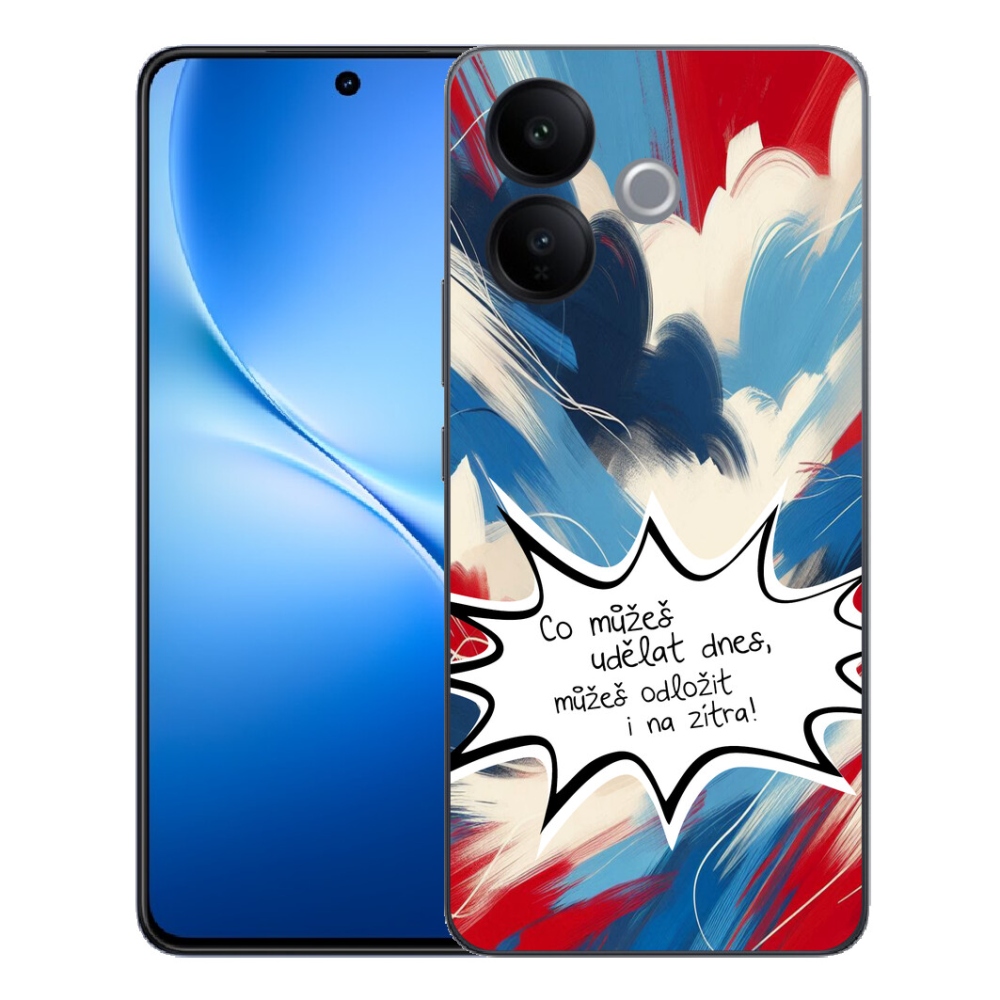 mmCase géltok a Vivo V70 Lite 5G-hez – vicces felirat, 9, fehér háttér