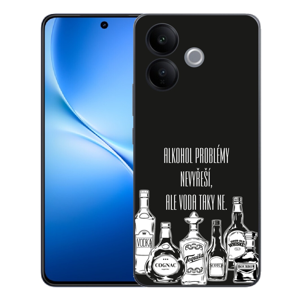 mmCase géltok a Vivo V70 Lite 5G-hez – vicces felirat fekete háttérrel
